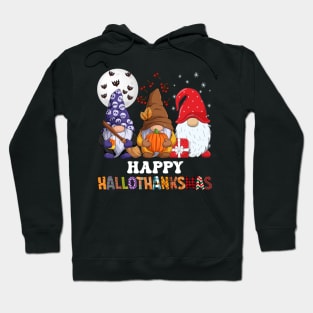 Halloween Thanksgiving Christmas Happy HalloThanksMas Gnomes Hoodie